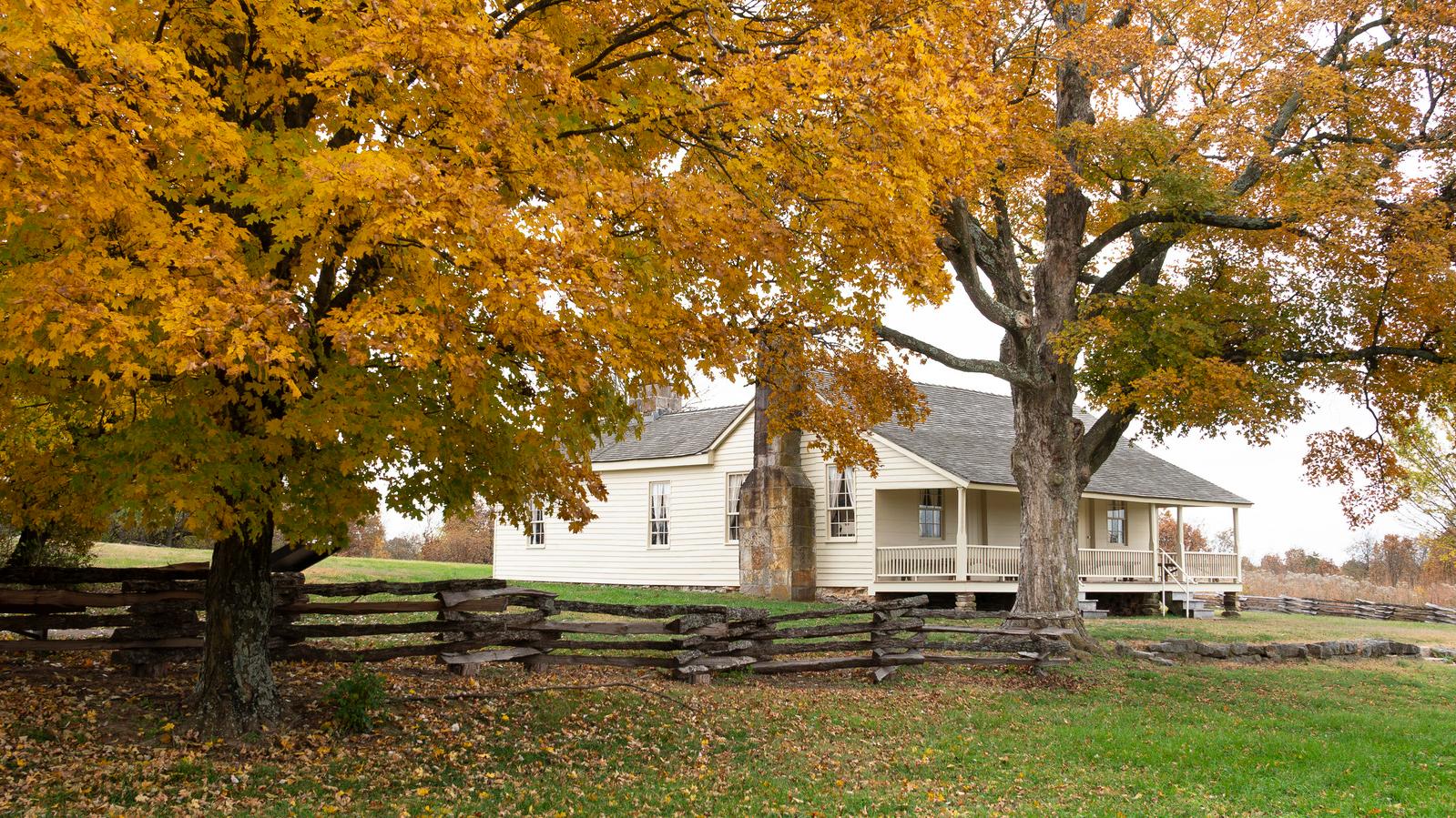 The Ray House in autumn.