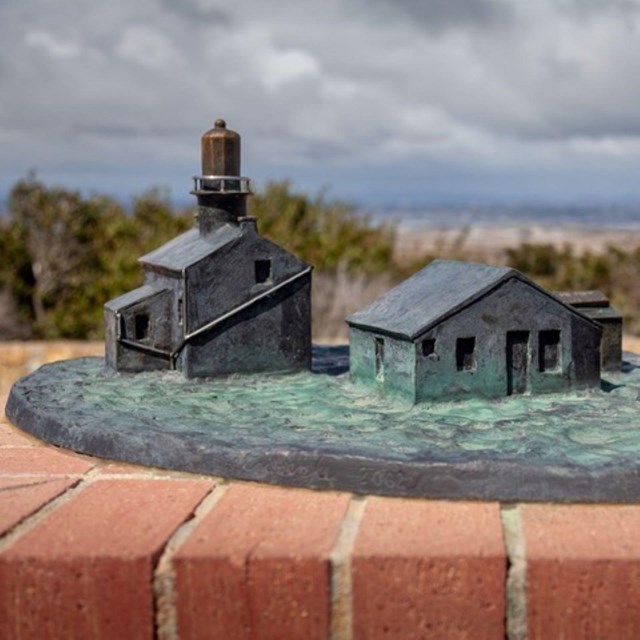 Tactile model of the Old Point Loma Lighthouse and outbuildings
