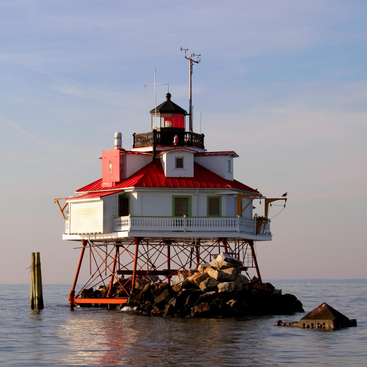 A hexagonal lighthouse