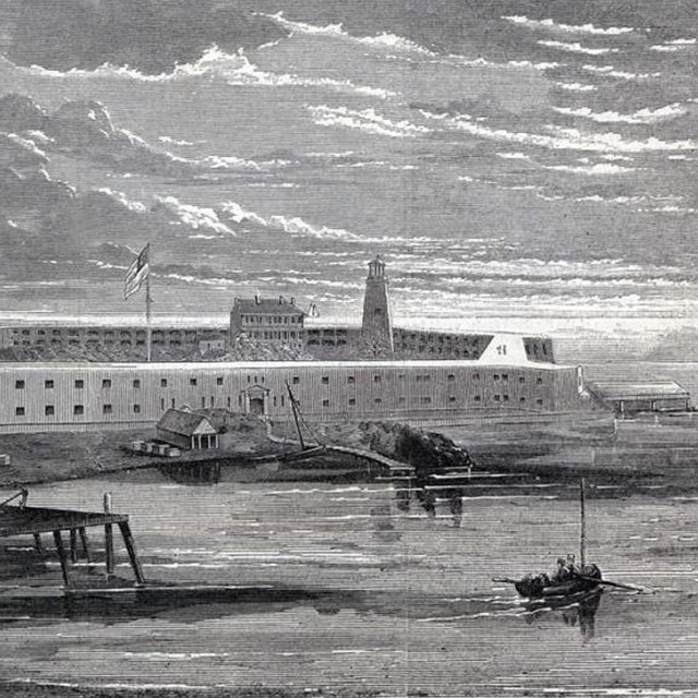 Historic illustration of Fort Jefferson 