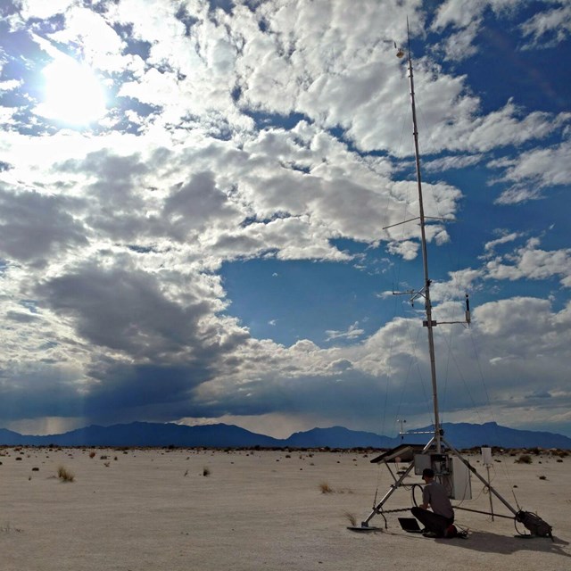 Weather station at White Sands National Monument