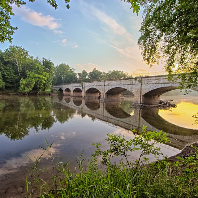 Monocacy Aqueduct at sunset