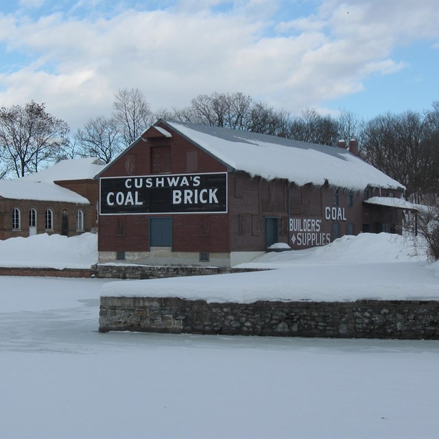 Cushwa Basin covered by snow