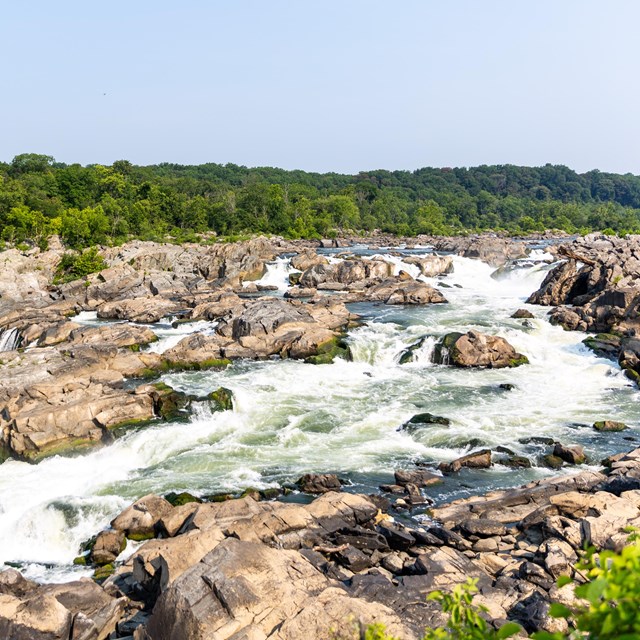 The Great Falls Overlook on a sunny day
