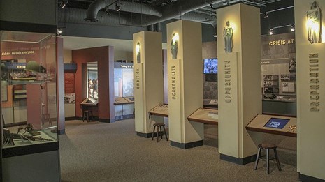 Accessible exhibits inside the Visitor Center
