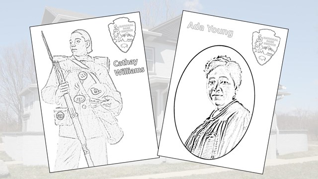 Park coloring pages of people and places
