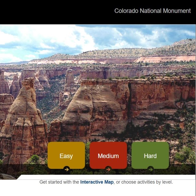 Start page for a Colorado National Monument virtual tour.