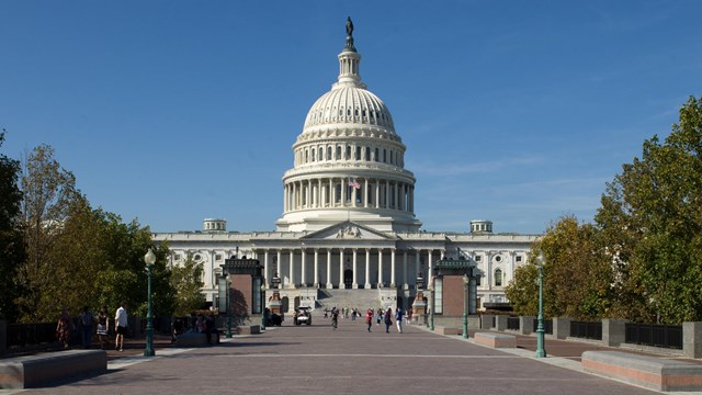 An exterior photo of the Capitol building in Washington D.C.