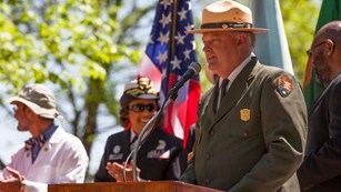 Regional Director Bob Vogel speaks