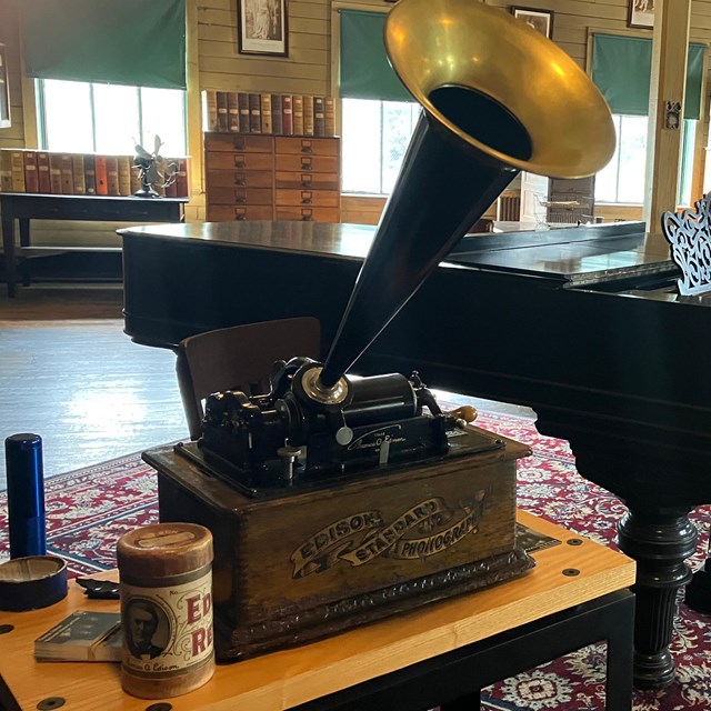 A view of an Edison phonograph