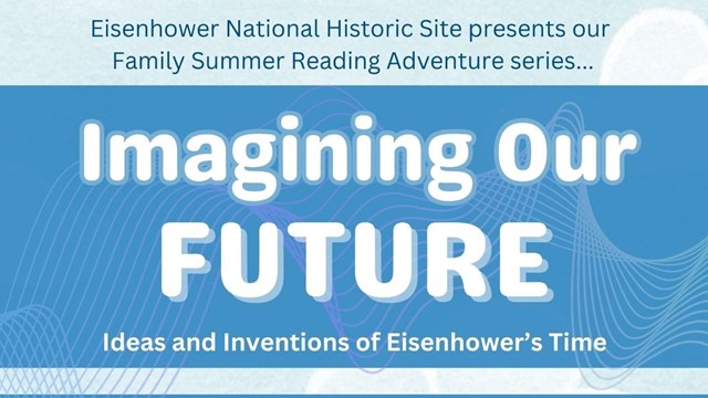 A colorful poster with text about summer reading adventures