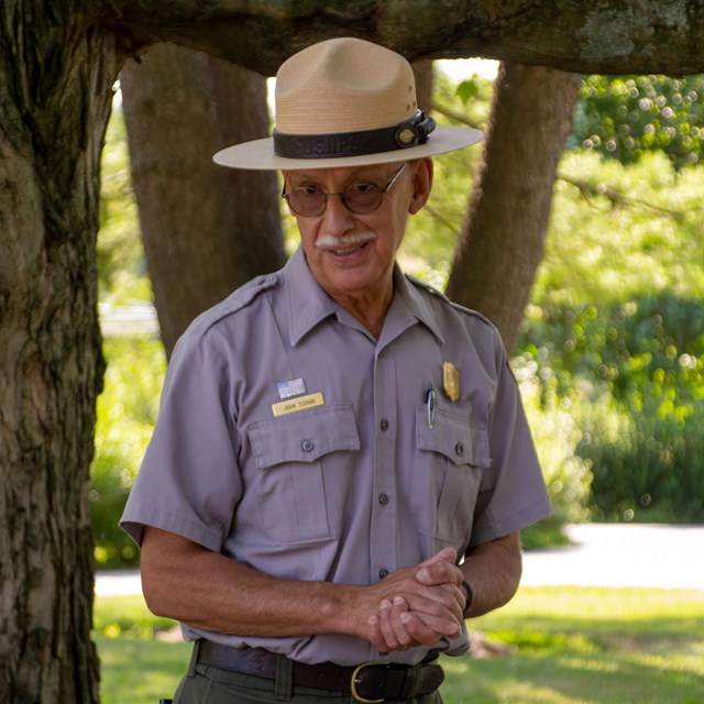 Park ranger portrait outside