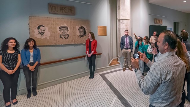 A new exhibit is unveiled on the third floor of the Ellis Island museum. 