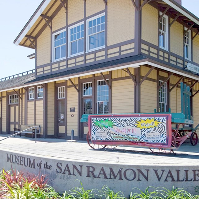 Shuttle bus stop in Danville