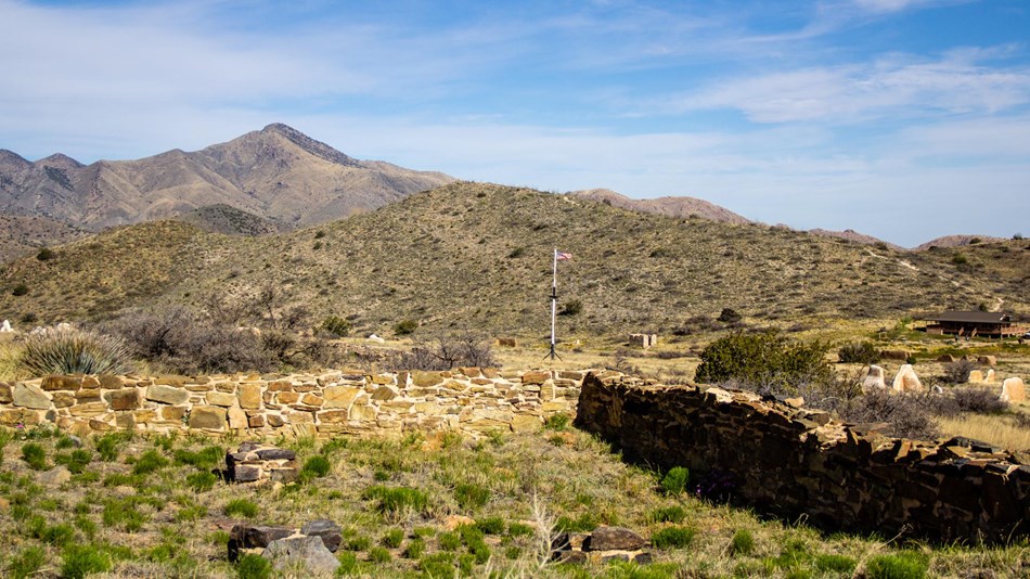 View of Fort Bowie ruins from afar