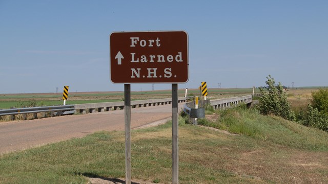 Fort Larned highway sign.