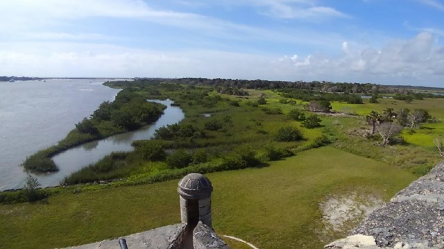 Rattlesnake island viewed from the top of the fort
