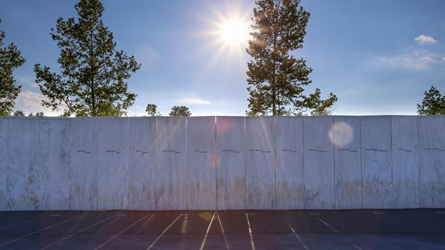 A view of the Wall of Names.