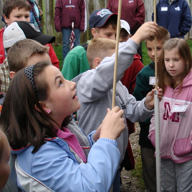 A girl participating in a field trip