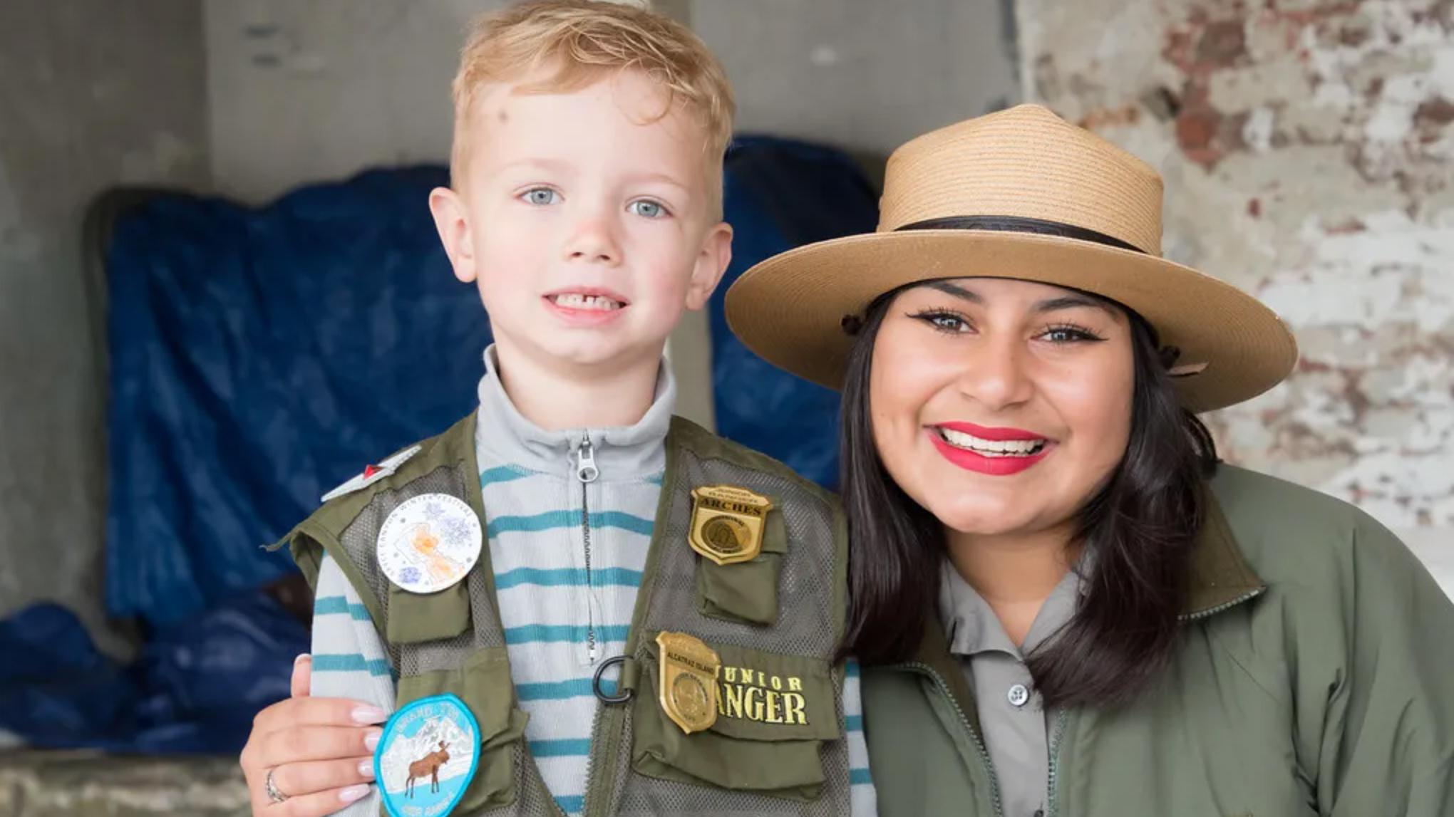 hat with badges