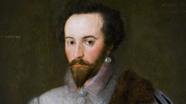 An oil painting of Sir Walter Raleigh
