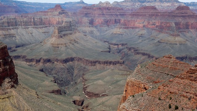 view of rock layers in grand canyon