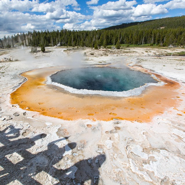 colorful hot spring pool
