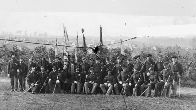 Seated Civil War Soldiers