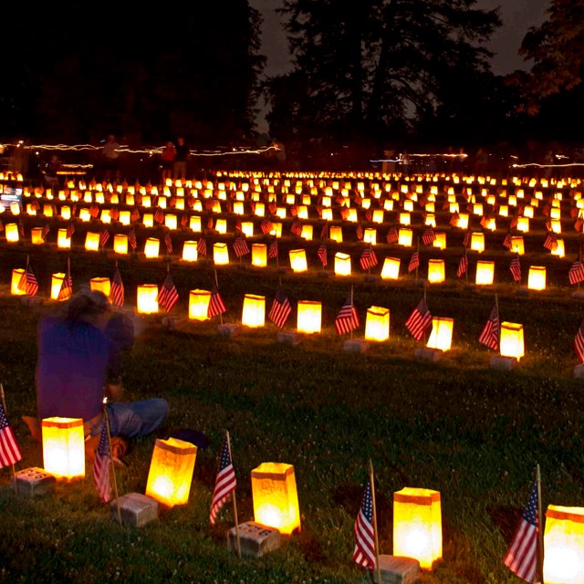 The annual Remembrance Day Illumination in the Soldiers' National Cemetery.