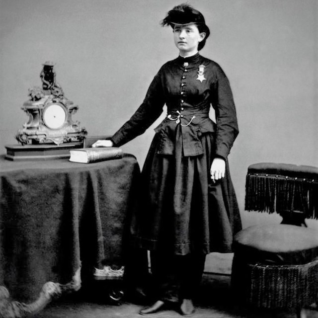 Dr. Mary Walker wears here medal of honor