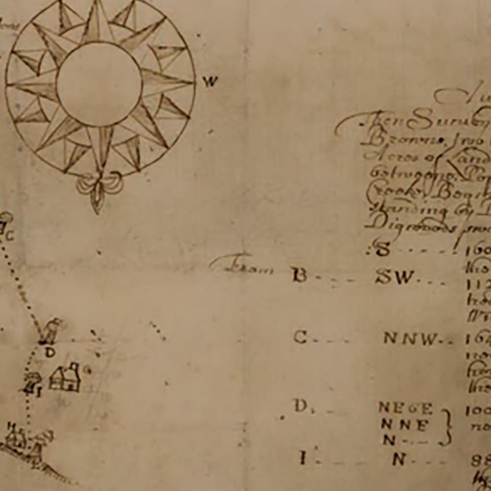 old map of the landscape of the park