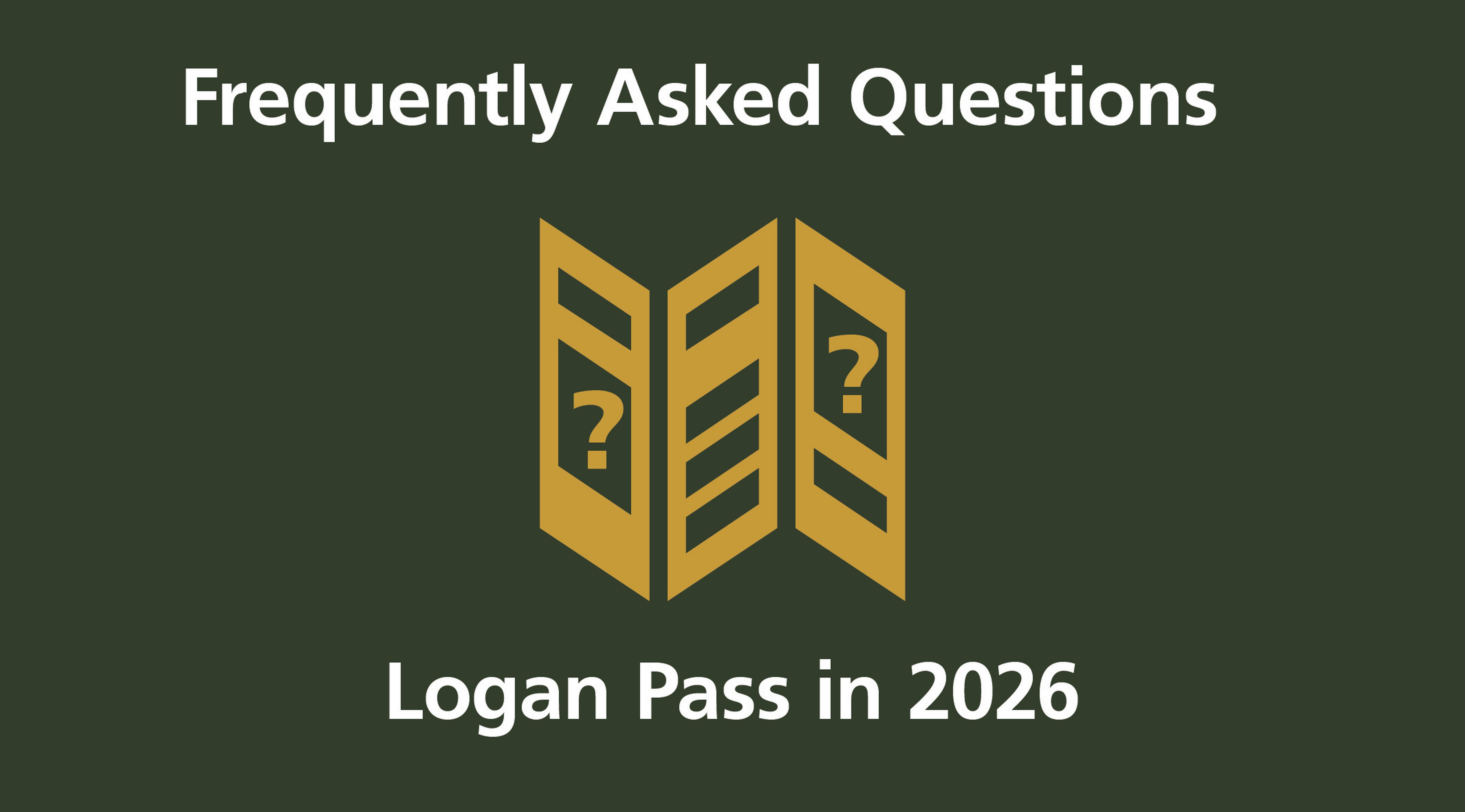 Graphic: Frequently Asked Questions, brochure icon, Logan Pass 2026