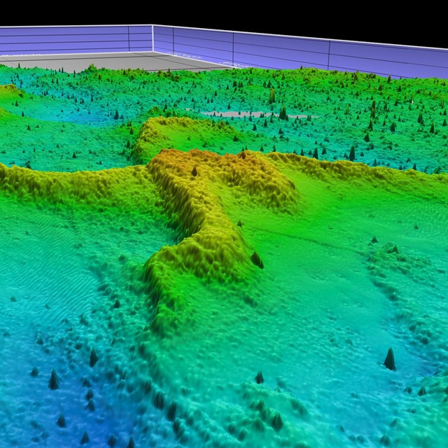Sonar image of the bottom of Lake Superior