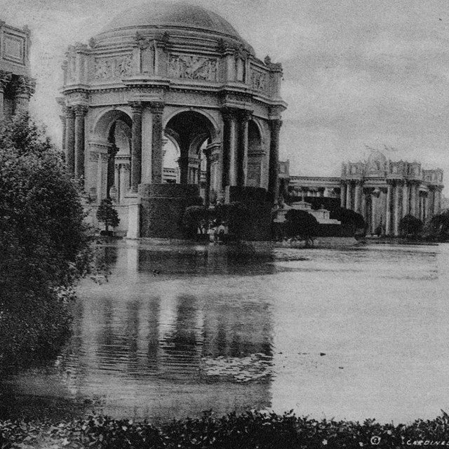 Troops at the Palace of Fine Arts 