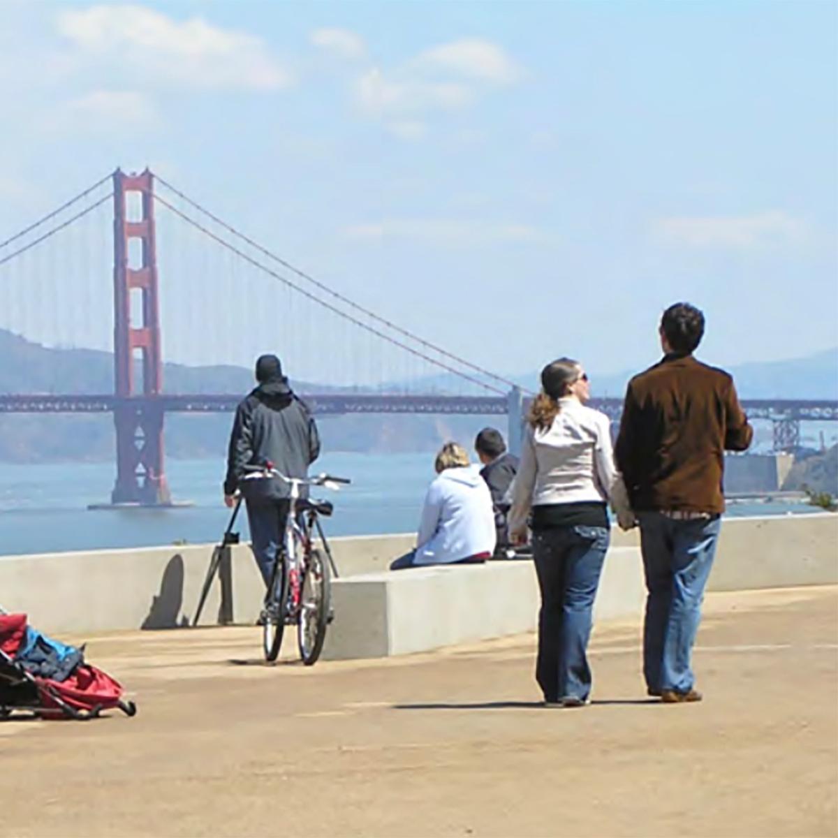 thumbnail of brochure showing a view of golden gate from Lands End