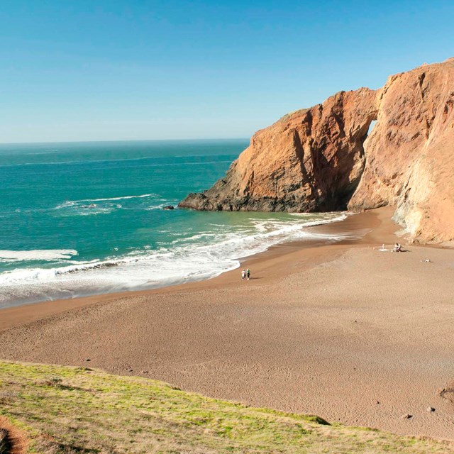 Sandy beach between two bluffs in the Tennessee Valley