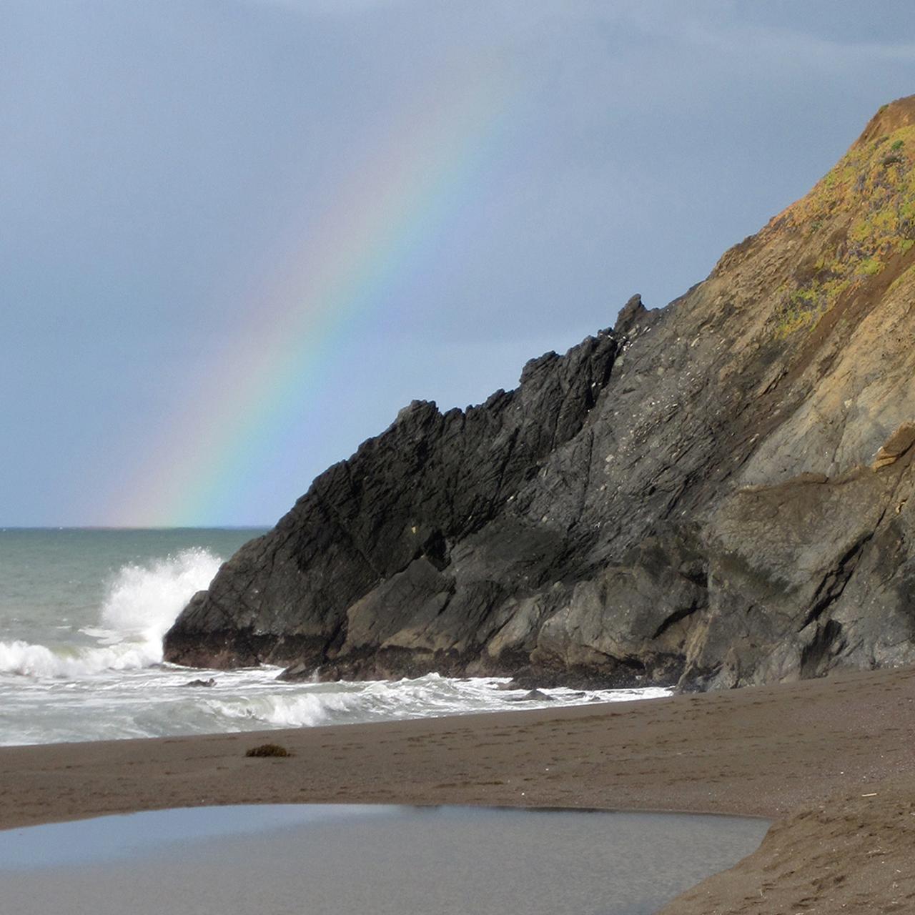 Rainbow at Rodeo Beach in the Marin Headlands
