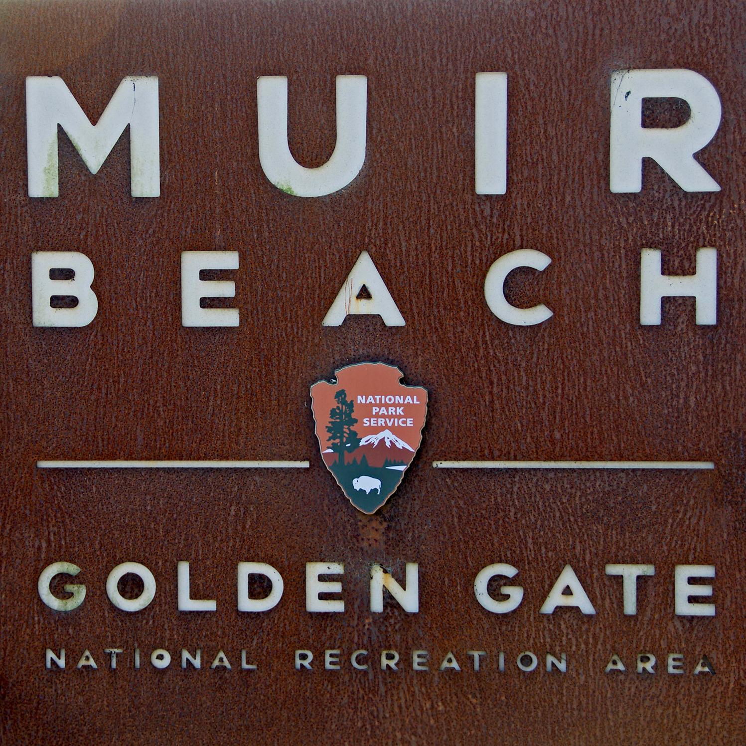 Park entrance sign at Muir Beach 