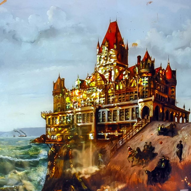 Painting of Neoclassical Cliff House