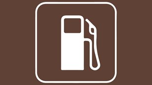 Brown gas pump icon