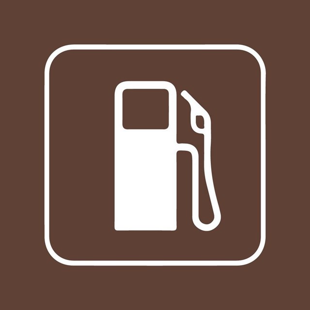 Brown gas pump icon
