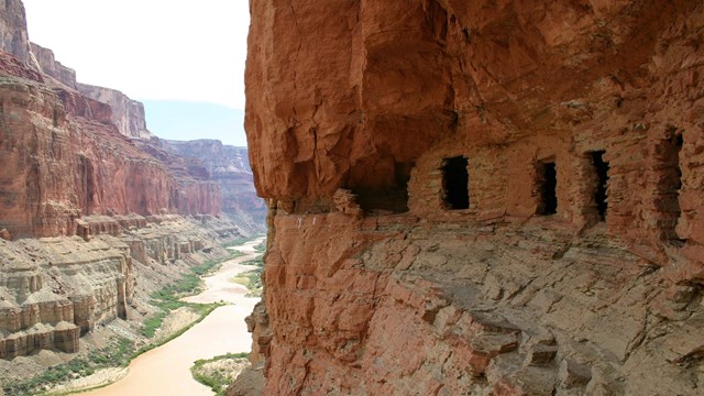 Prehistoric granaries along the Colorado River