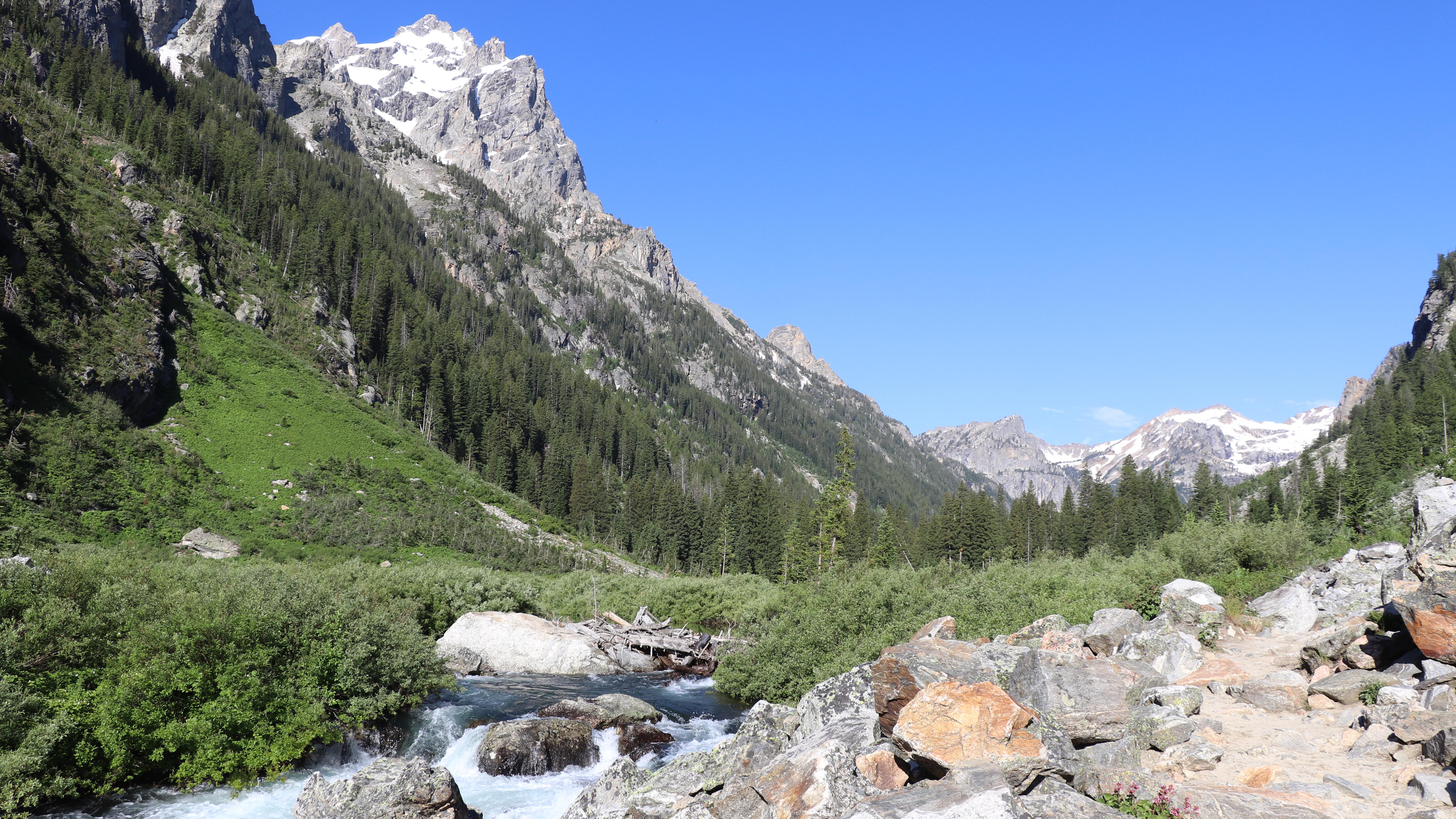 Hiking trail within Cascade Canyon
