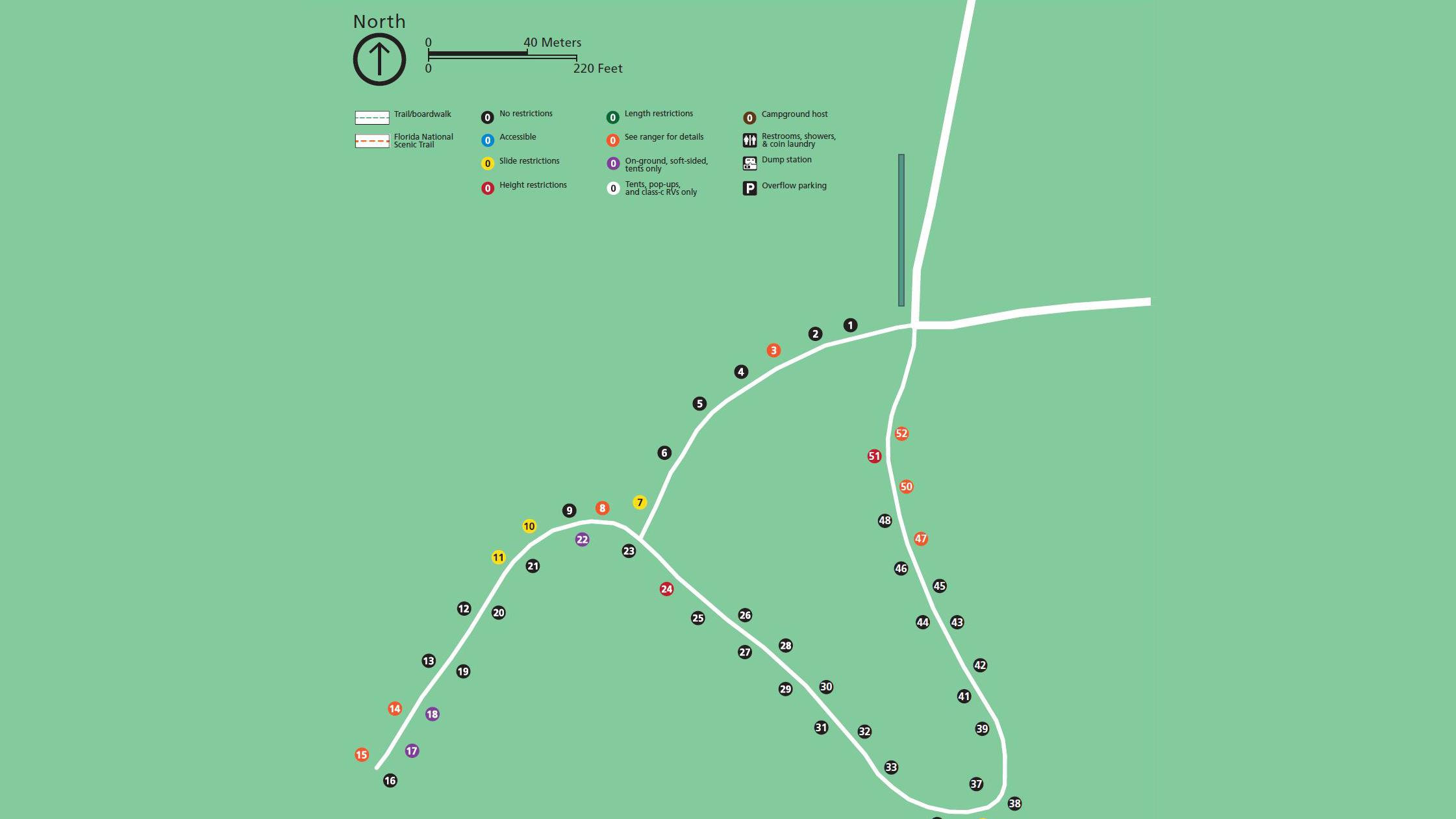 Davis Bayou Campground Map