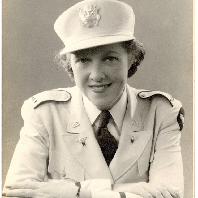 Lillian Ketcham Ridgely in her WWII uniform.