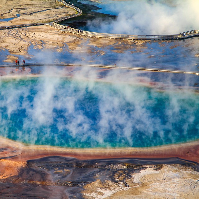 active spring in yellowstone national park
