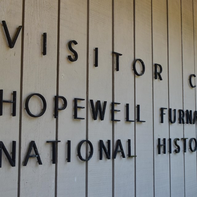 Visitor Center Hopewell Furnace National Historic Site sign