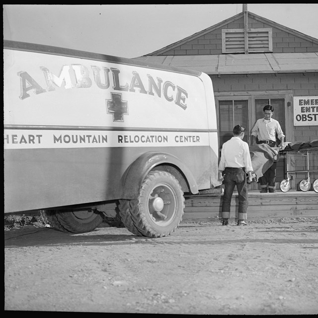 An ambulance with 