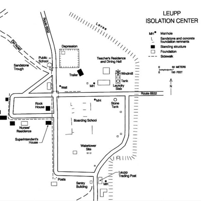 A map of Leupp Isolation Center