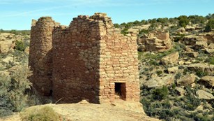 Twin Towers, an ansectral Puebloan stone structure